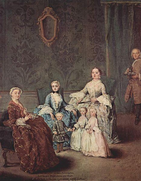Pietro Longhi Portrat der Familie Sagredo oil painting picture